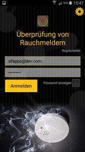 Smartphone App für Rauchmelder